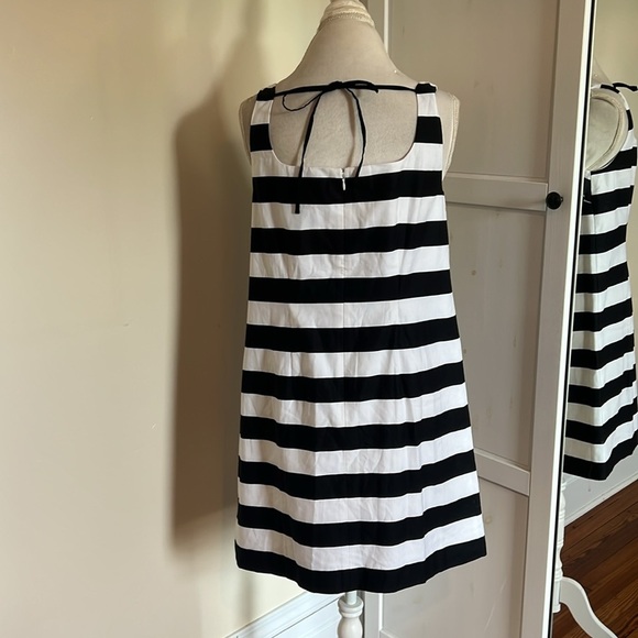 Ann Taylor Chic and Classic Black and White Striped Sheath Dress - Size 6 - Picture 8 of 11